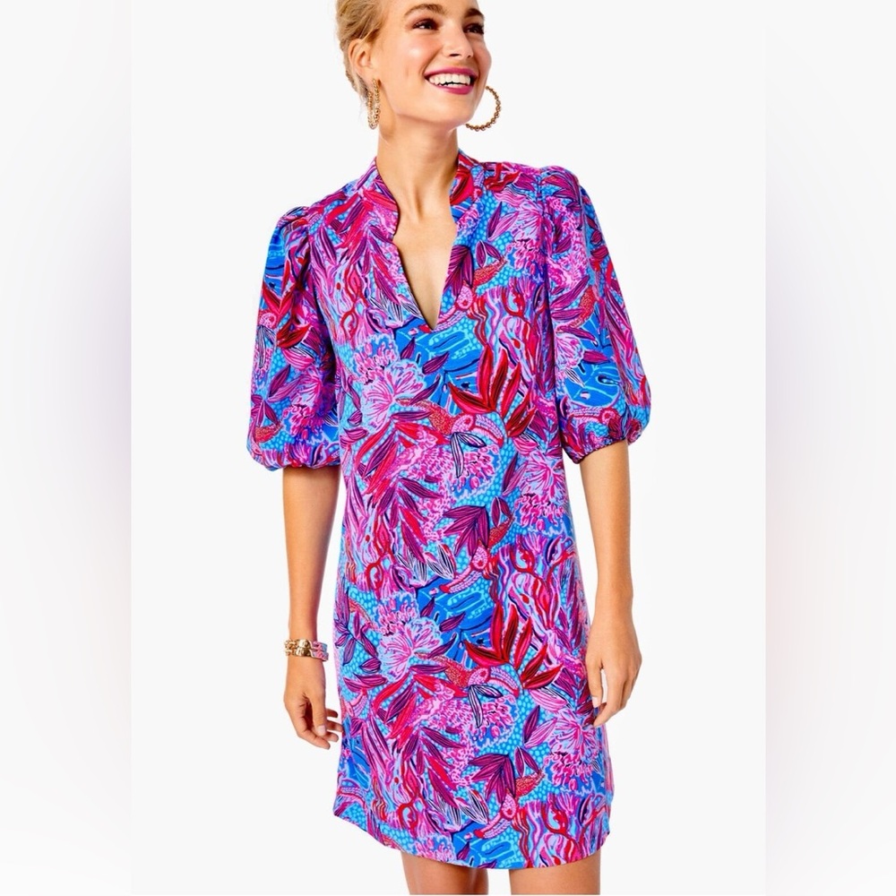 Lilly Pulitzer  Arcella Dress Ruby Red Wild Times $198 Size 4